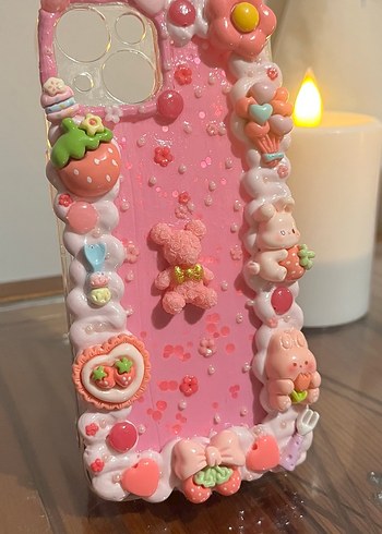 İPhone 13 Krema Desenli Bohem Telefon Kılıfı - Görsel 2