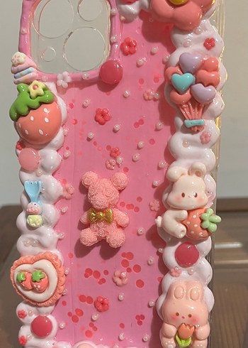 İPhone 13 Krema Desenli Bohem Telefon Kılıfı - Görsel 5