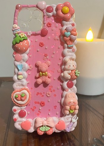 İPhone 13 Krema Desenli Bohem Telefon Kılıfı - Görsel 3