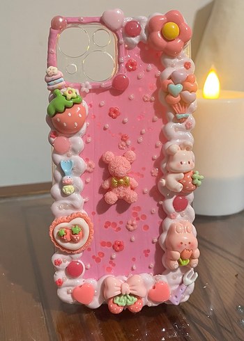 İPhone 13 Krema Desenli Bohem Telefon Kılıfı - Görsel 4