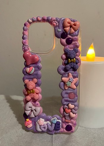 İPhone 16 Krema Desenli Telefon kılıfı - Görsel 4