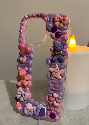 İPhone 16 Krema Desenli Telefon kılıfı - Görsel 2