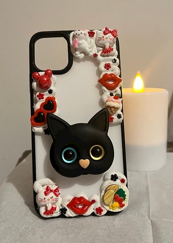 İPhone 11 Pro Max Krema Desenli Telefon Kılıfı - Görsel 5