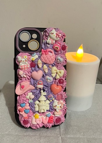 İPhone 13 Krema Desenli Telefon Kılıfı - Görsel 3