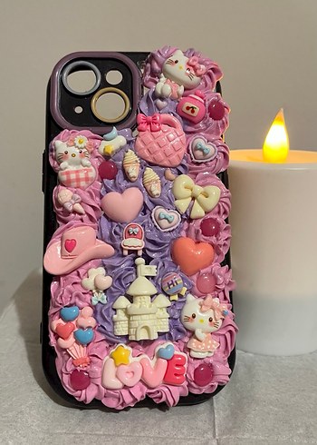 İPhone 13 Krema Desenli Telefon Kılıfı - Görsel 4