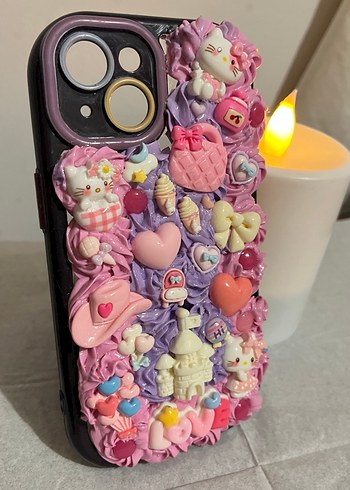 İPhone 13 Krema Desenli Telefon Kılıfı - Görsel 2