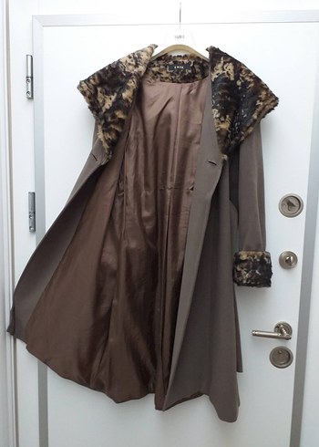 Kahverengi Kemerli Kaban, Leopar Desenli Kürk Detaylı - Görsel 4