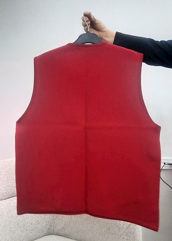 Kırmızı V Yaka Ramons Yelken Kulübü Sweatshirt - Görsel 2