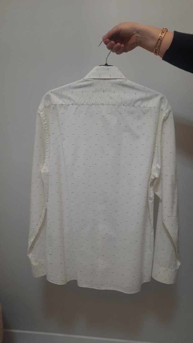 Pamuk Beyaz Uzun Kollu Erkek Gömlek - Görsel 2