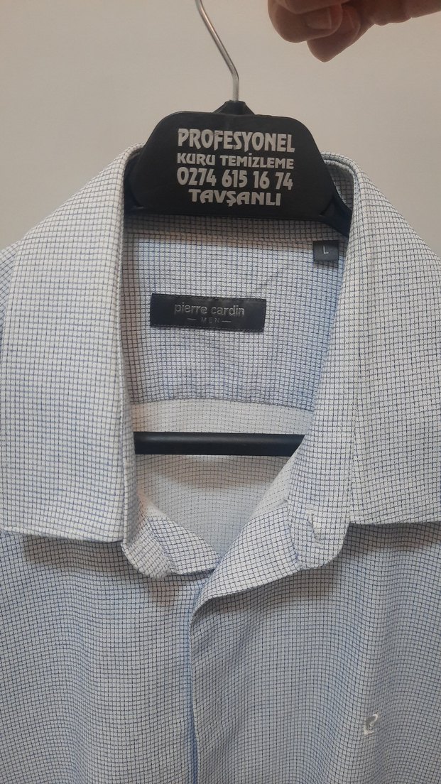 Erkek Mavi Keten Gömlek Uzun Kollu - Görsel 3