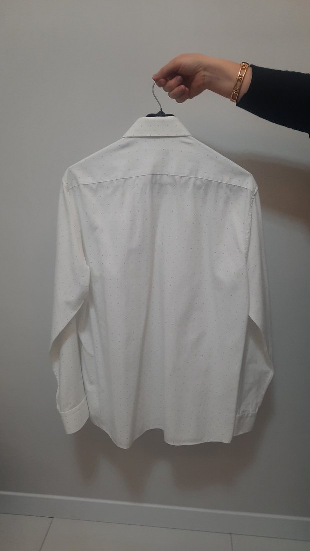 Beyaz Uzun Kollu Erkek Gömlek - Görsel 3