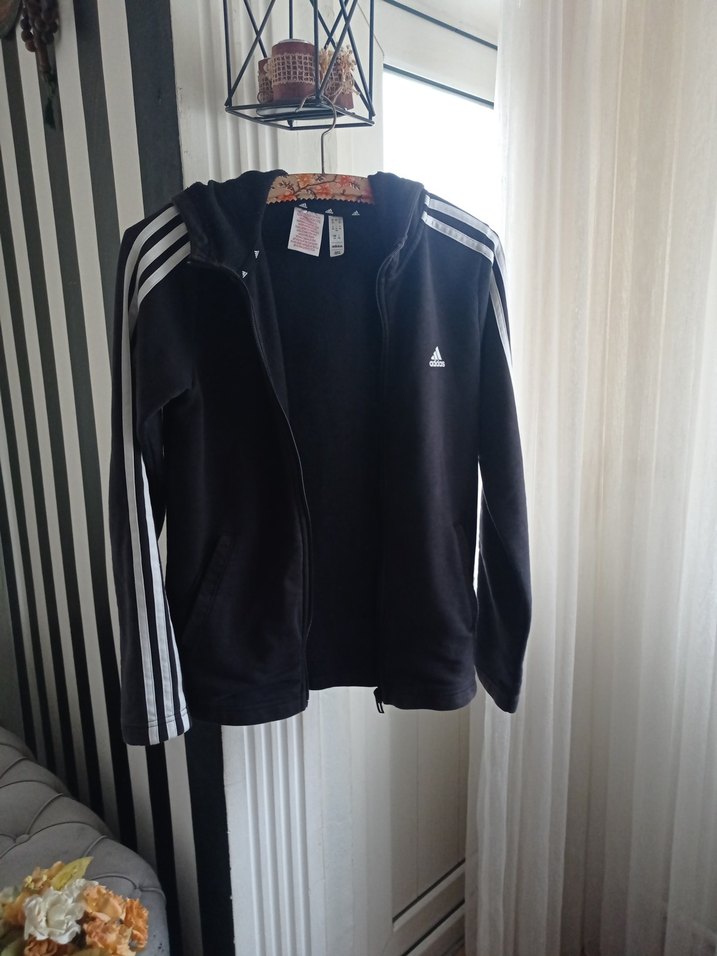 Erkek Siyah Adidas Hırka - Görsel 3