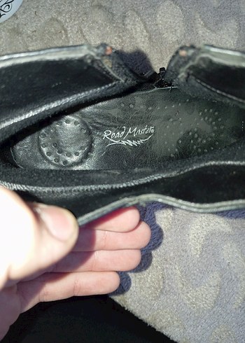 Gri Deri Kadın Dolgu Topuklu Bot - Görsel 5