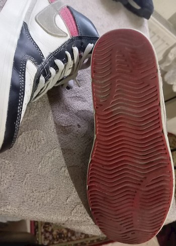 Beyaz Gri Basketbol Ayakkabısı Velcro Detaylı - Görsel 4