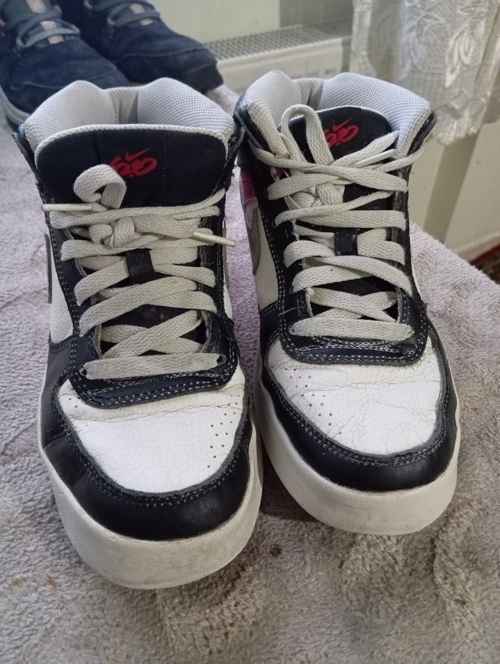 Beyaz Gri Basketbol Ayakkabısı Velcro Detaylı - Görsel 2