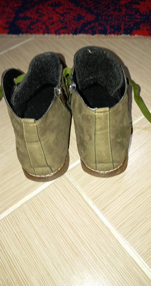 Yeşil Süet Kadın Dolgu Topuk Bot - Görsel 2