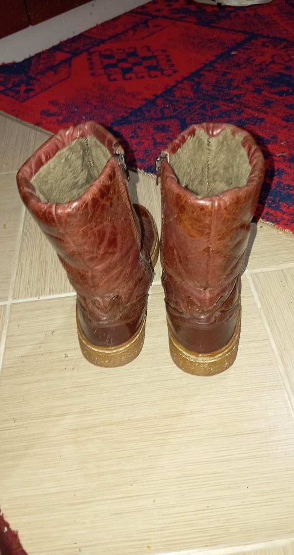 Kahverengi Deri Kadın Tokalı Bot - Görsel 2