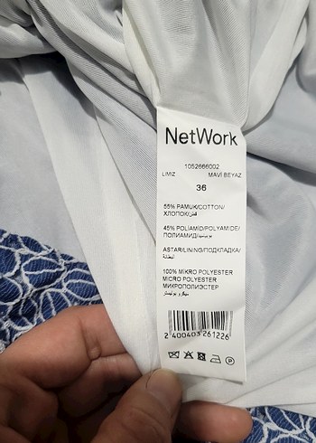 NETWORK Dantel Detaylı V Yaka Mavi Mini Elbise - Görsel 4