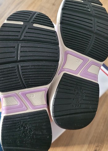 us polo Mor Desenli Kız Çocuk Spor Ayakkabı - Görsel 4