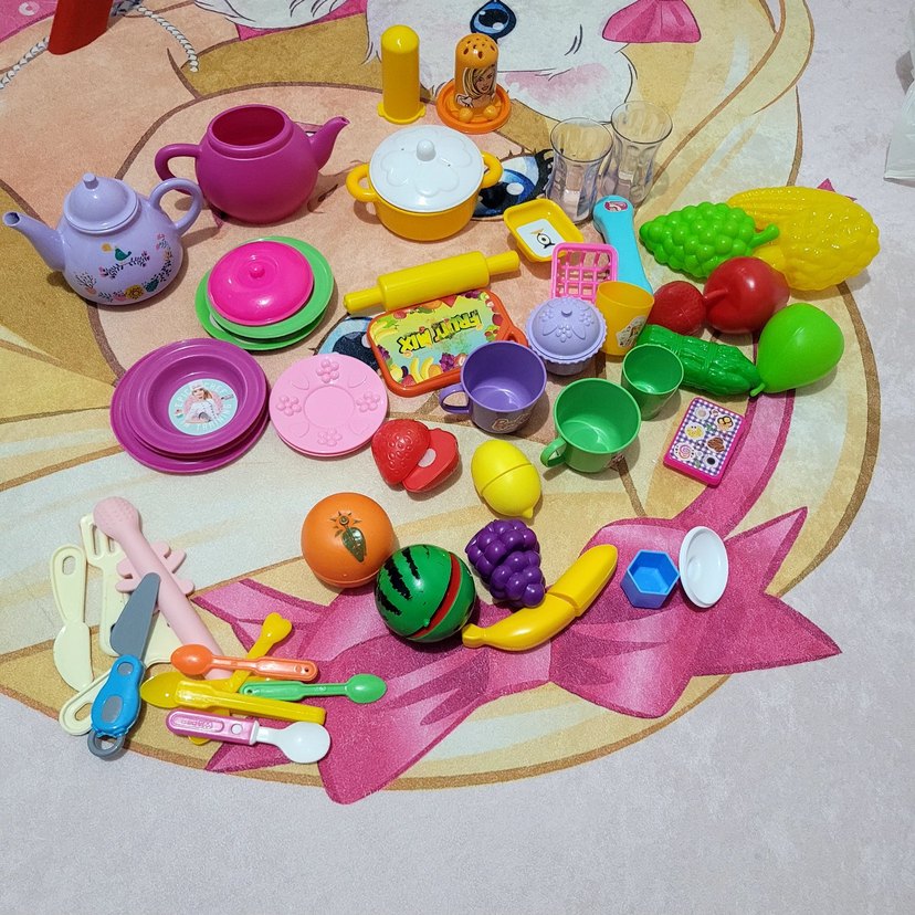 Renkli Oyuncak Mutfak Seti ve Meyve Sebze Seti - Görsel 2