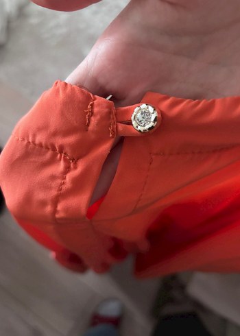 Kırmızı Uzun Kollu Salaş Elbise - Görsel 4