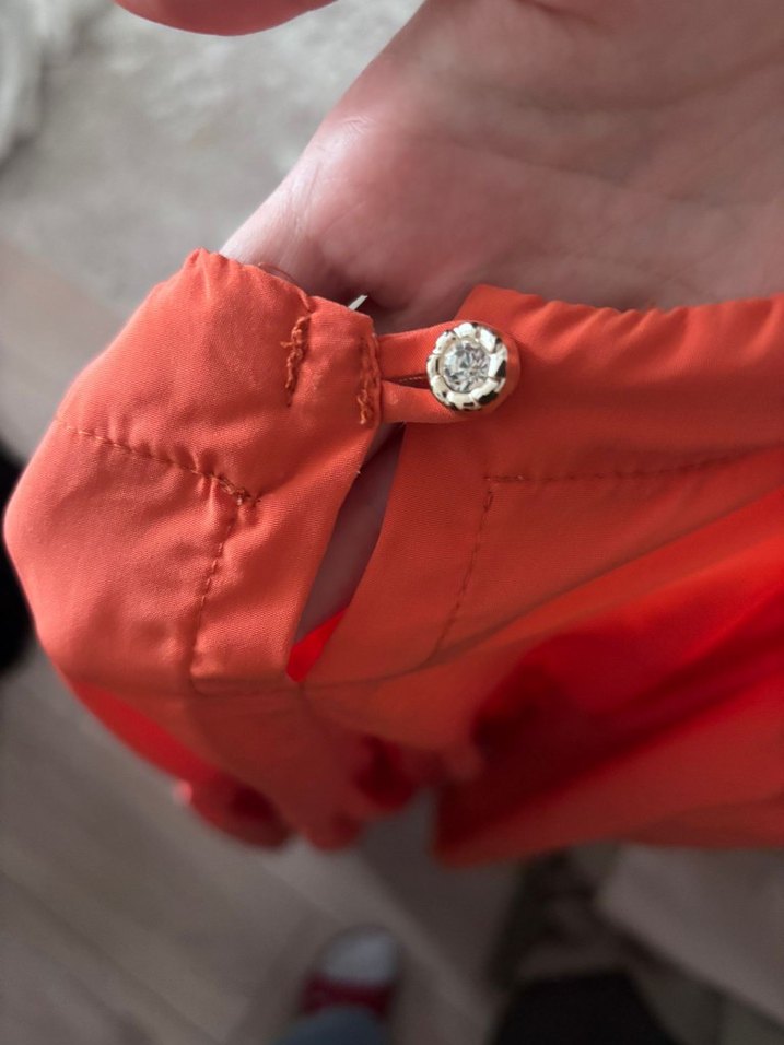 Kırmızı Uzun Kollu Salaş Elbise - Görsel 4