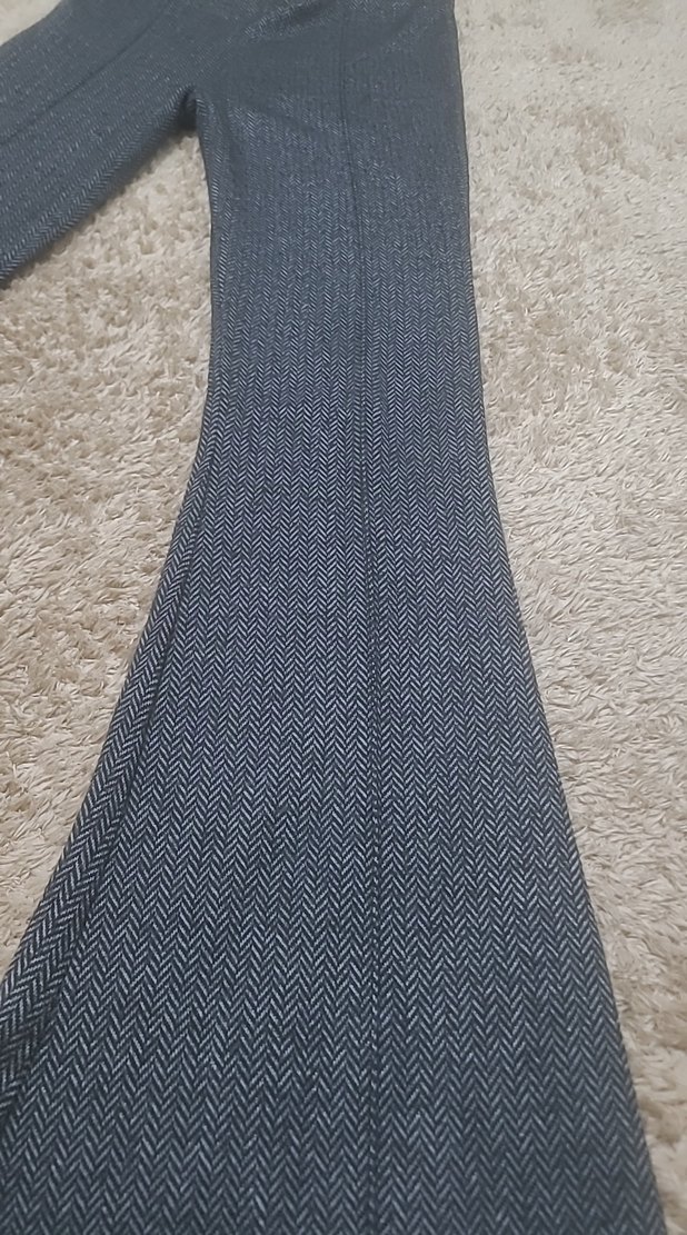 Gri Kadın kumaş İspanyol Paça Pantolon - Görsel 2