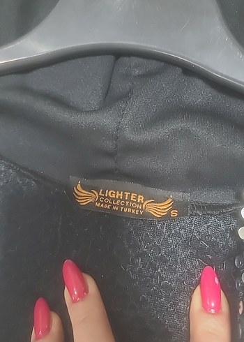 Parlak Pullu Uzun Kadın Ceket - Görsel 3