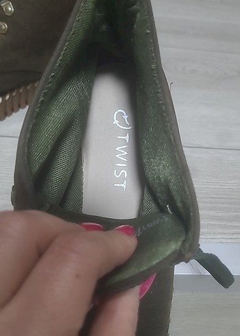 haki yeşil Süet Dolgu Topuklu Kadın Bot - Görsel 3