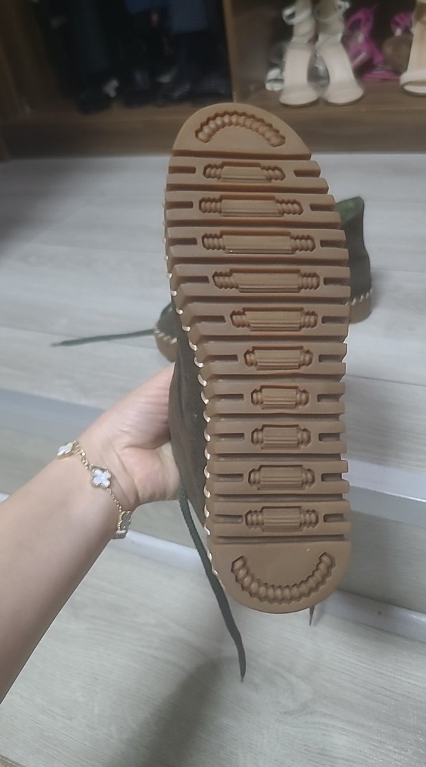 haki yeşil Süet Dolgu Topuklu Kadın Bot - Görsel 4