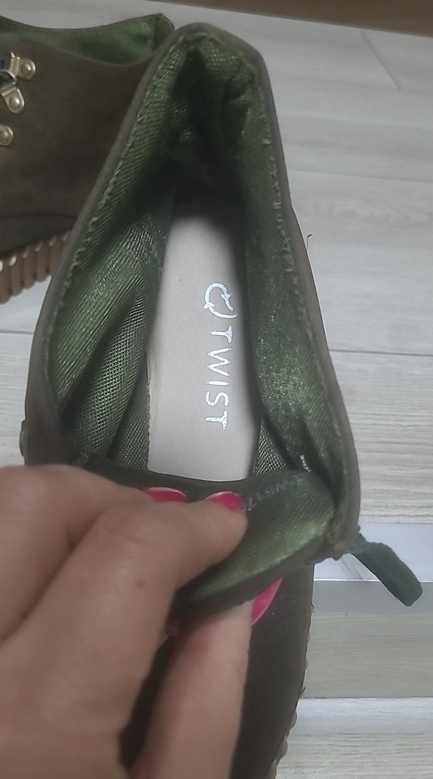 haki yeşil Süet Dolgu Topuklu Kadın Bot - Görsel 3