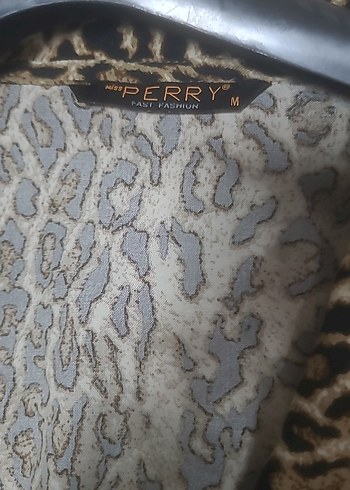 Kahverengi Mini Yılan Desenli Kemerli gömlek - Görsel 2