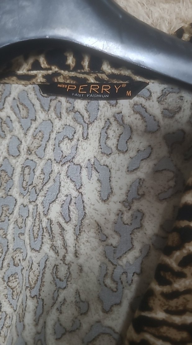 Kahverengi Mini Yılan Desenli Kemerli gömlek - Görsel 2