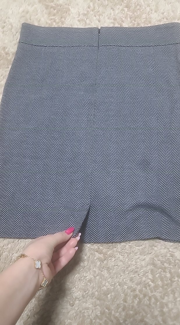 Gri Pilili Midi Etek - Görsel 2