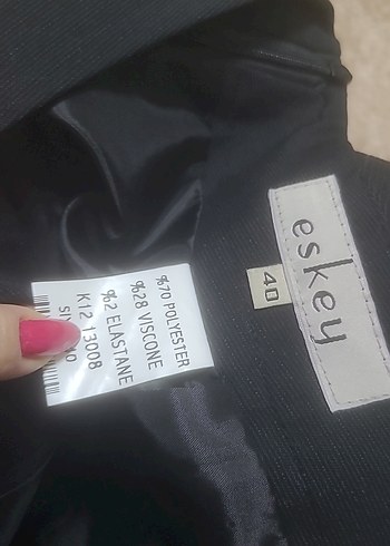 Siyah Kadın Midi Kalem Etek - Görsel 4