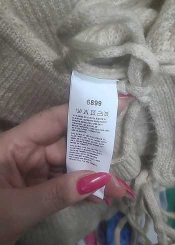 yumuş yumuş önü bağlanmalı kazak hirka - Görsel 7