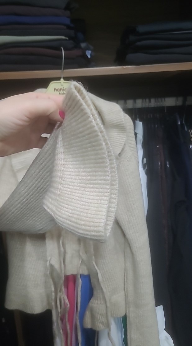 yumuş yumuş önü bağlanmalı kazak hirka - Görsel 2