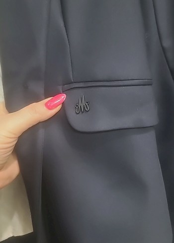 Düğmeli Lacivert Kadın Blazer Ceket - Görsel 8