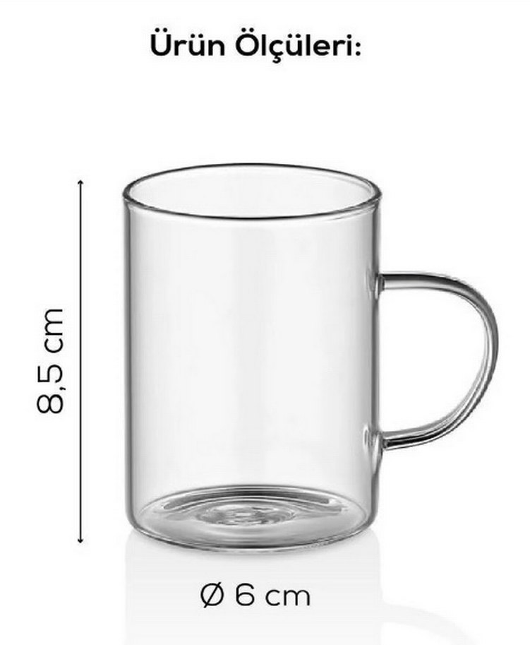 Cam Kupa Isıya Dayanıklı - Görsel 3