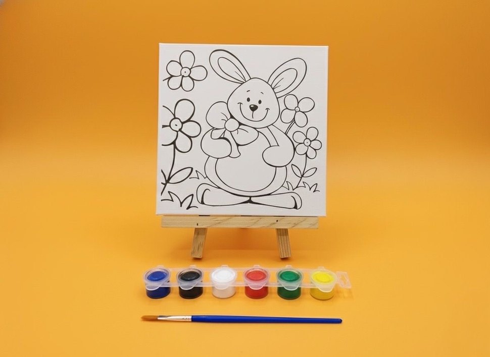 Çocuklar için Boyama Seti ve Tuval - Görsel 2