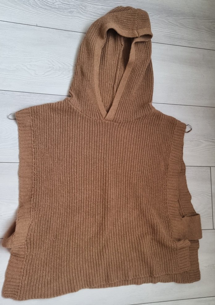 Kapüşonlu Kadın Örgü Süveter - Görsel 2