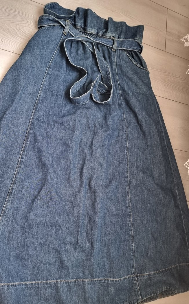 Kadın Mavi Kot Uzun Etek - Görsel 2