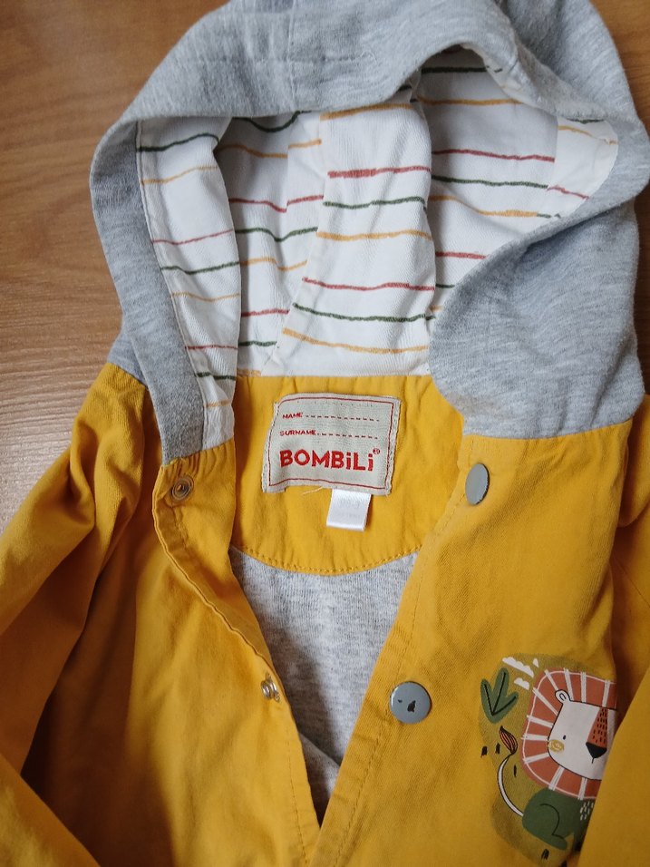 Düğmeli Sarı Erkek Çocuk Yağmurluk - Görsel 2