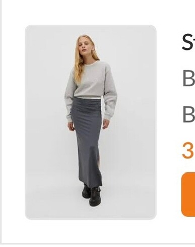 Stradivarius Büzgülü Etek - Görsel 5