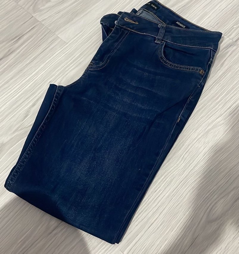 Kadın Lacivert Midi Boy Denim Pantolon - Görsel 3