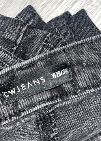 Kadın Siyah Midi Boy Denim Jean - Görsel 5