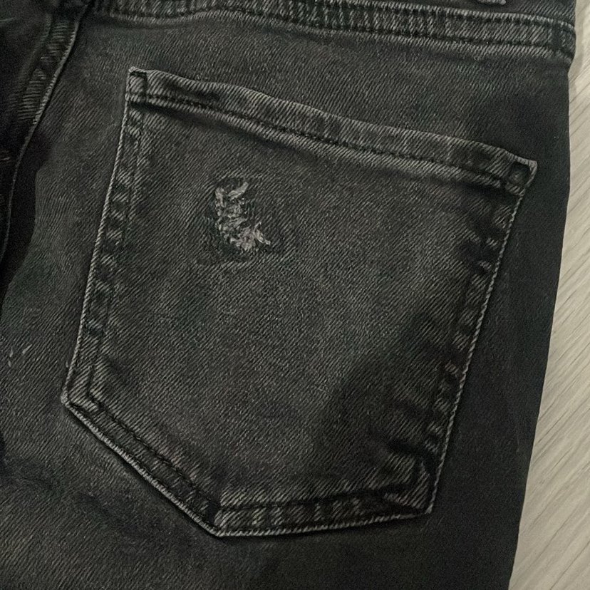 Kadın Siyah Midi Boy Denim Jean - Görsel 4