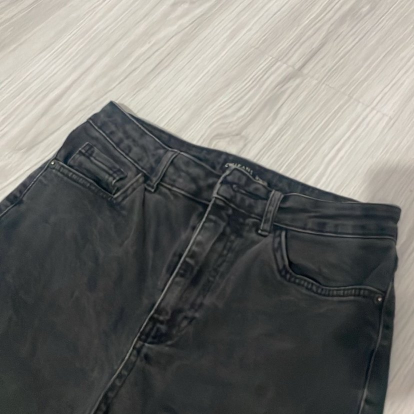 Kadın Siyah Midi Boy Denim Jean - Görsel 2