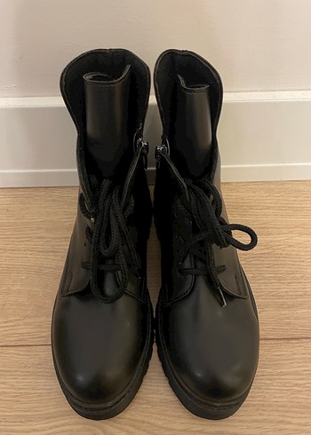 Deri Siyah Gotik Stiletto Topuklu Kadın Bot - Görsel 4