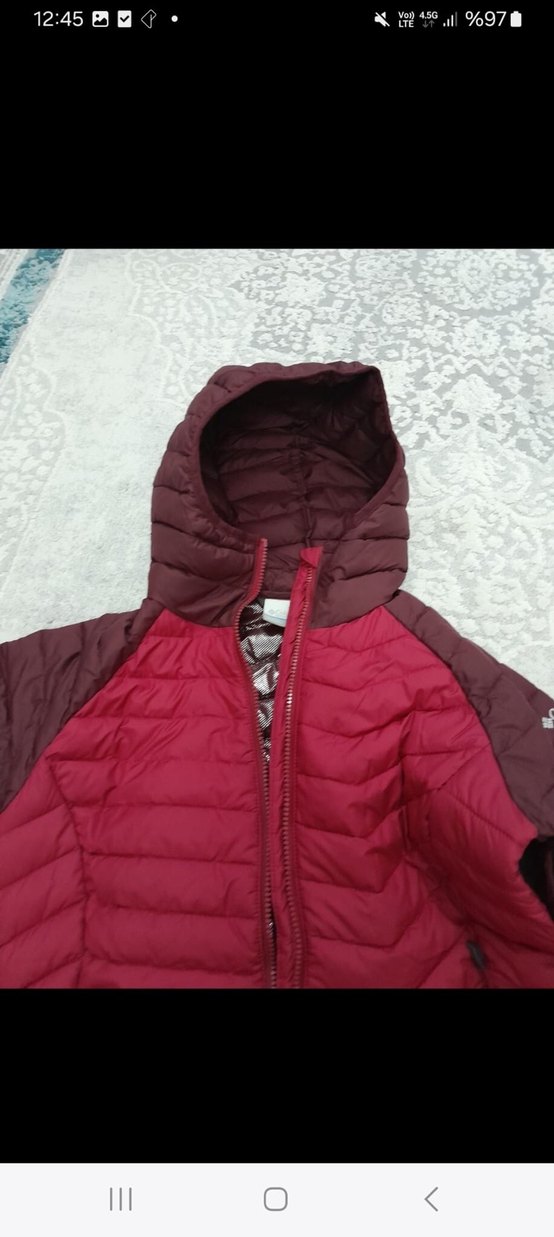 Colombia Bordo Kapüşonlu Kadın Kışlık mont - Görsel 2